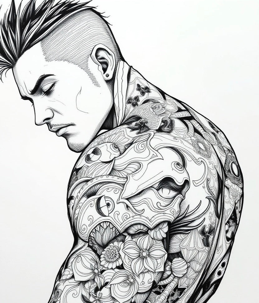 Color & Shade ( Tattooed Men)