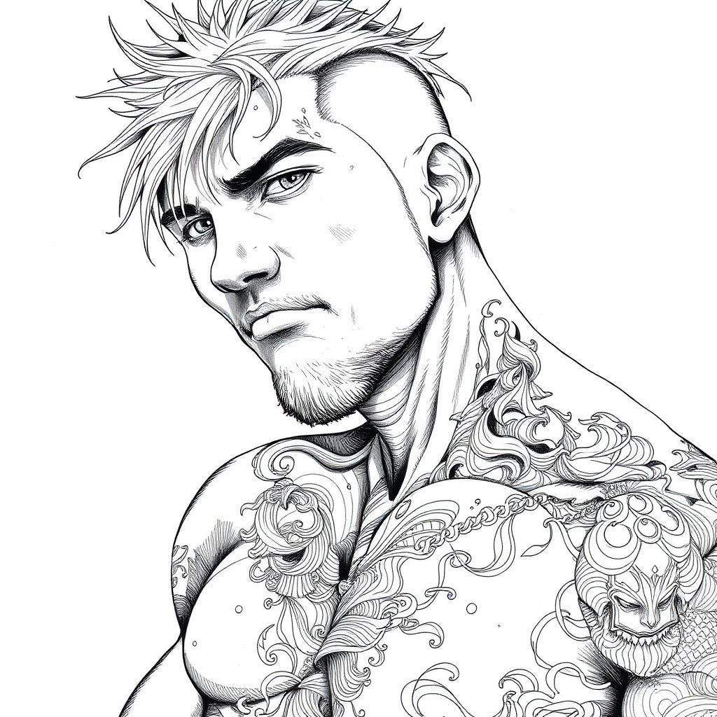 Color & Shade ( Tattooed Men)